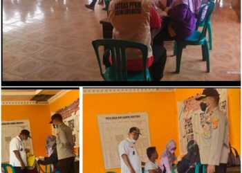 Dukung Gerakan Polri, Warga Desa DKM Antusias Ikut Kegiatan Vaksinasi