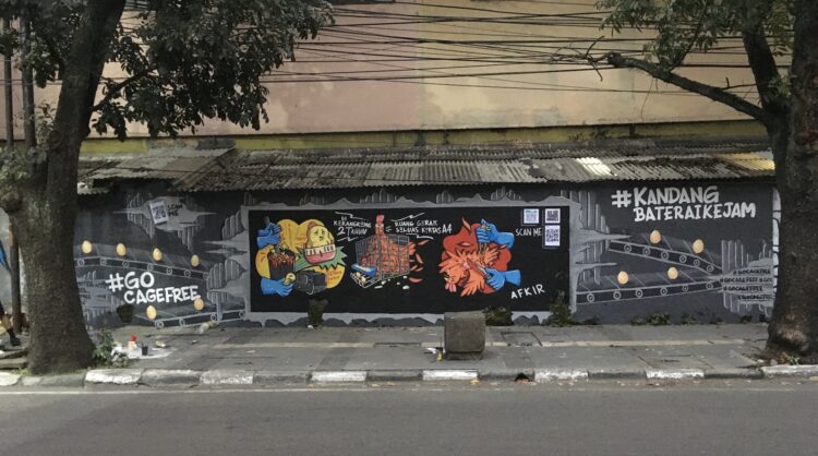 AFJ Dan AFFA Gelar Kampanye Seni Jalanan Serentak Di Tujuh Kota: Untuk Indonesia Bebas Kandang Baterai