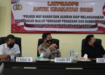 Polres Way Kanan gelar Latihan Pra Operasi Antik Krakatau 2022