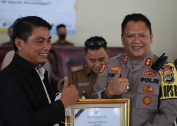 Selamatkan Ribuan Generasi Muda, PWI Mesuji Beri Penghargaan Kepada Kapolres Dan Jajaran