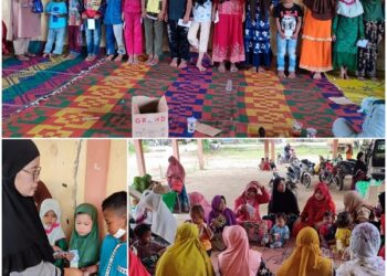Gelar Pengajian Rutin, PKK Desa Sri Tanjung Santuni Anak Yatim