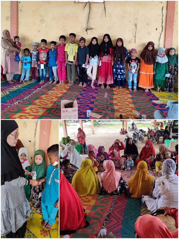 Gelar Pengajian Rutin, PKK Desa Sri Tanjung Santuni Anak Yatim