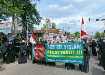Gelar Aksi Bela Islam, Aliansi Masyarakat Lampura Minta Presiden Copot Menteri Agama