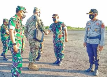 Danramil 04/Bahuga Sambut Kedatangan USARPAC Di Bandara Gatot Subroto