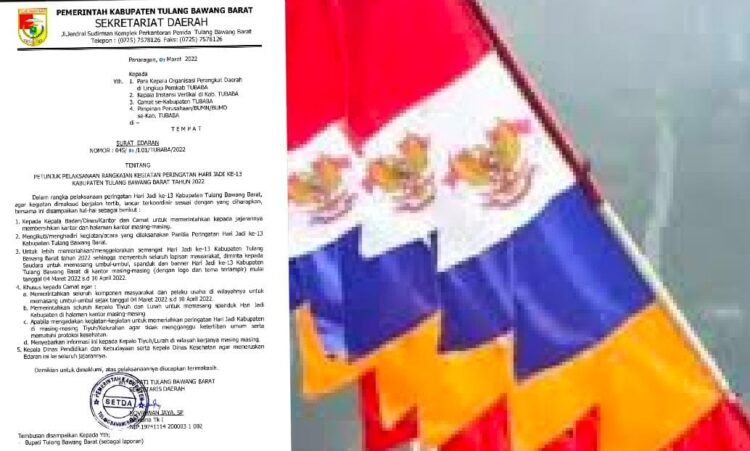 Ikut Meriahkan HUT Tubaba ke 13, Masyarakat Diminta Pasang Umbul-umbul