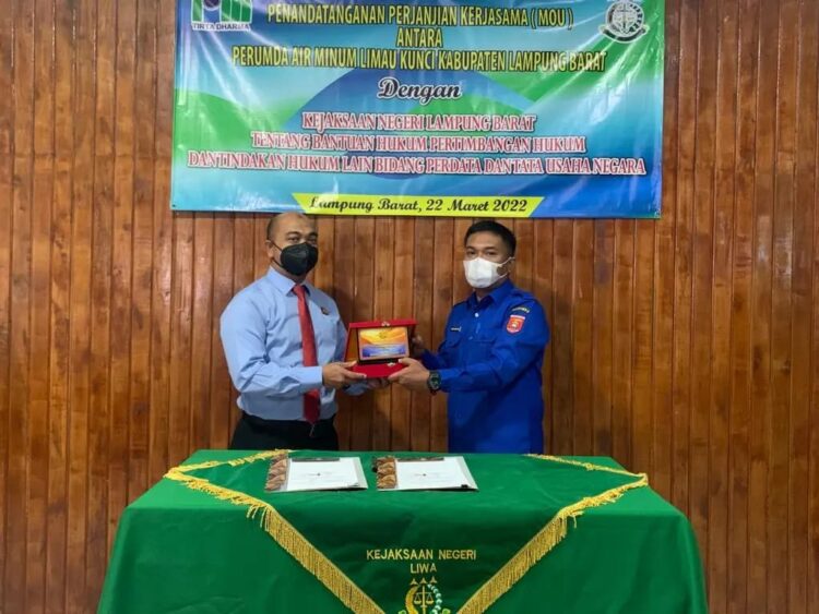 Teken MoU, PDAM Limau Kunci Dan Kejari Lambar