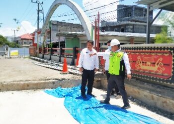Jembatan Patriot Kalianda kembali dibangun, PU-PR Lamsel targetkan 2 bulan selesai.