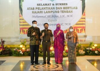Bupati Musa Ahmad dan Wabup Ardito Wijaya Hadiri Acara Pisah Sambut Kepala Kejaksaan Negeri Lampung Tengah