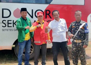 Banser Negeri Besar dan PMI Way Kanan banti sosial donor darah