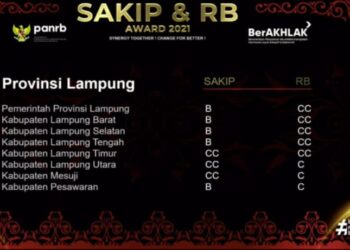 Pemkab Lamsel sukses raih dua penghargan SAKIP-RB Award 2021
