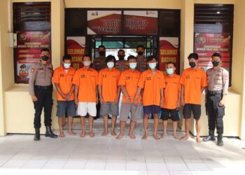 Satnarkoba Polres Pringsewu Amankan Tujuh Tersangka Sabu