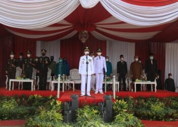 HUT ke13 Kabupaten Pringsewu Gelar Upacara