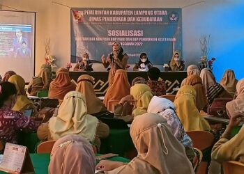 Dinas Pendidikan Lampura Gelar Sosialisasi penggunaan Dana Dak Non Fisik Bop Paud Dan Bop Kesetaraan Tahun 2022