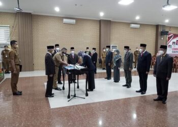 Bupati Pringsewu Lantik 9 Pejabat Pimpinan Tinggi Pratama