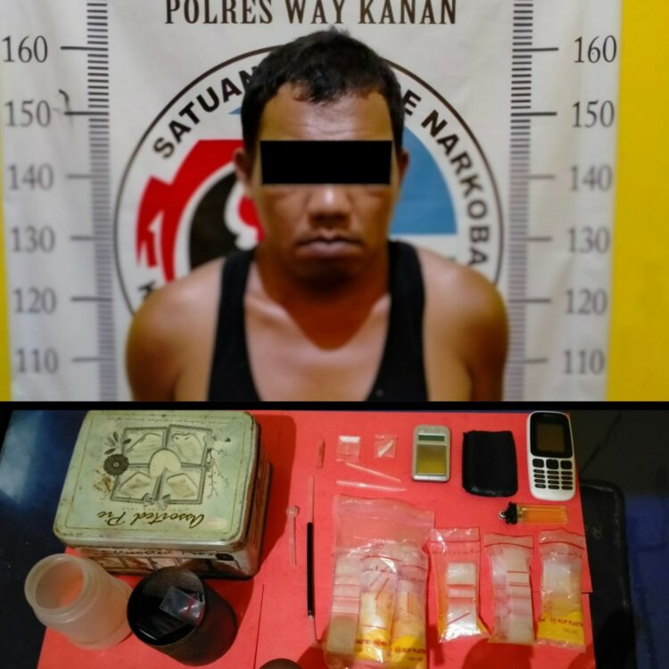 Diduga Edarkan Sabu Pria Asal Kotabumi Way Kanan ini Diamankan Polisi