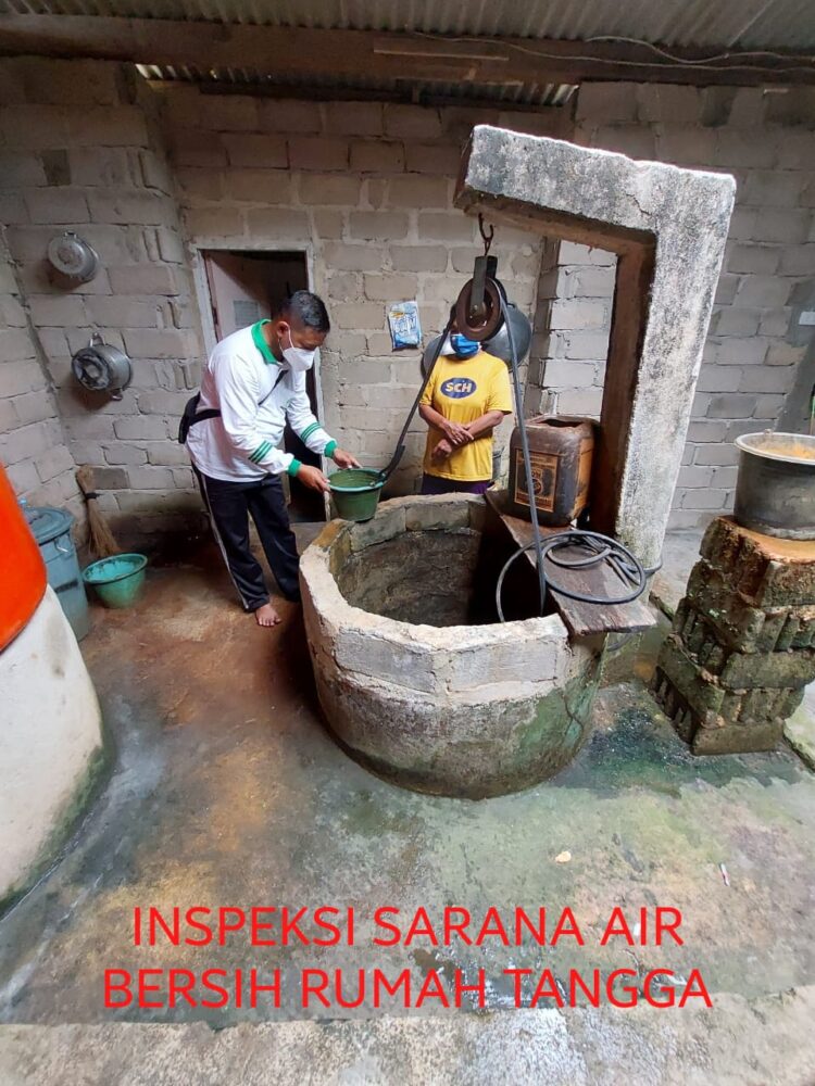 Cegah Wabah Penyakit Karena Krisis Air Bersih, Puskesmas Panggung Jaya Inspeksi Sanitasi Air