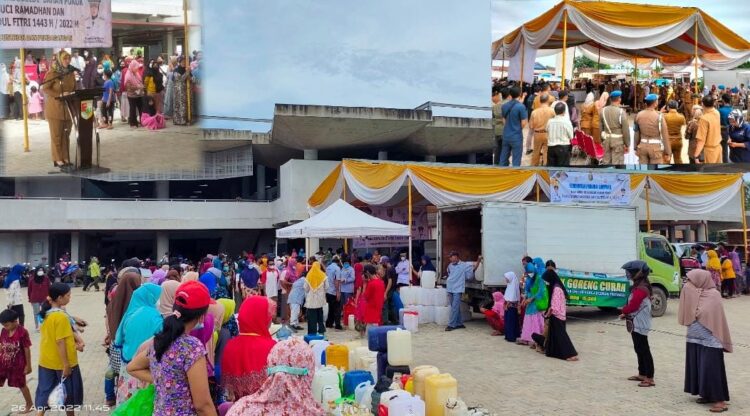 Wagub Chusnunia Chalim Hadiri Pasar Murah di Tubaba, Masyarakat Antusias