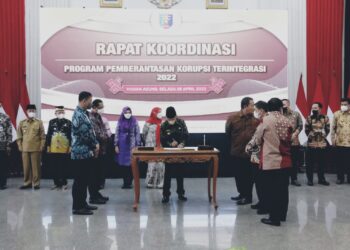 Bupati Pringsewu Ikuti Rakor Pemberantasan Korupsi Terintegrasi