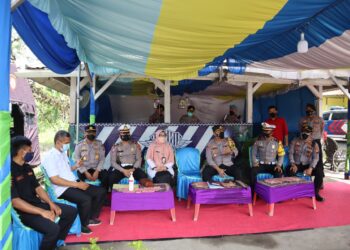 Kapolres dan Kadis Kesehatan Way Kanan Tinjau Pos Pam Lebaran