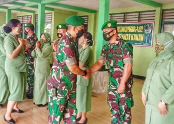 Sebanyak 9 Prajurit TNI Kodim 0427/Way Kanan naik pangkat satu tingkat