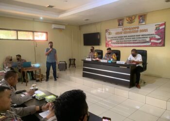 Polres Way Kanan Gelar Latihan Pra Operasi Sikat Krakatau 2022.