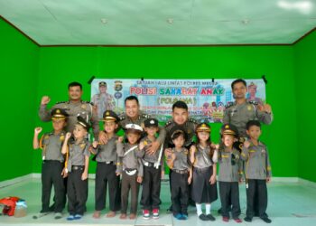 Sosialisasikan Tertib Berlalu Lintas Dan Vaksinasi Covid Sejak Dini, Satlantas Polres Mesuji Lakukan Giat Polsana