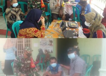 Aperatur Kampung Kaliawi Indah Kecamatan Negri Besar, Diikuti Kegiatan Komunikasi Sosial Kodim 0427/Way Kanan