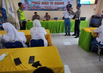 Tanamkan Budaya Tertib Berlalu Lintas Sejak Dini, Satlantas Polres Mesuji Gelar Police Goes To School