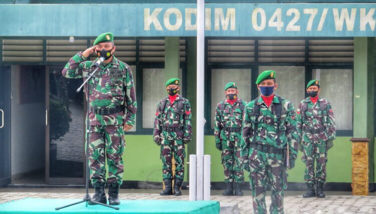 Kodim Way Kanan Gelar Upacara Bendera Hari Kebangkitan Nasional Ke-114