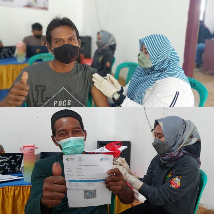 Polres Way Kanan Gelar Vaksinasi di Kampung Sri Rejeki