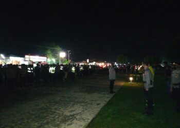 Tim Gabungan Polres Tubaba Lakukan Pengamanan Malam Idul Fitri