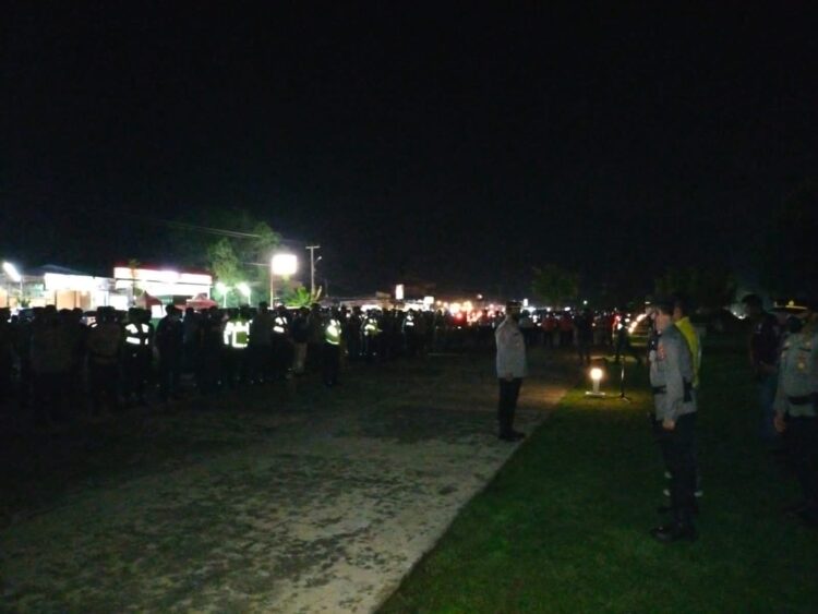 Tim Gabungan Polres Tubaba Lakukan Pengamanan Malam Idul Fitri