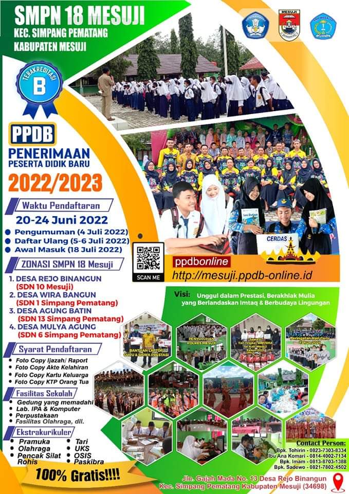 Besok, SMPN 18 Mesuji Mulai Buka Pendaftaran PPDB