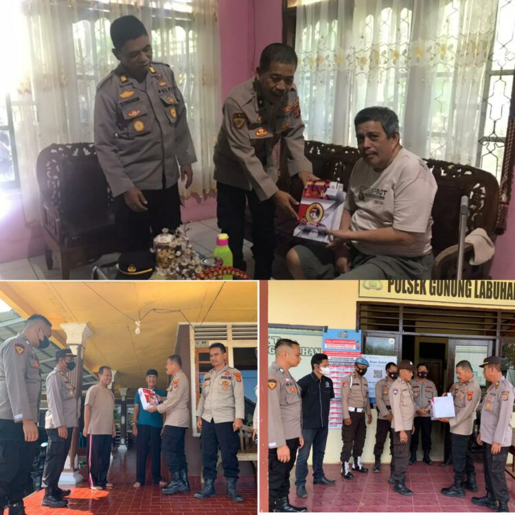 Empat Personil Polres Way Kanan Yang Sakit Menahun, Terima Talih Asih Kapolda Lampung
