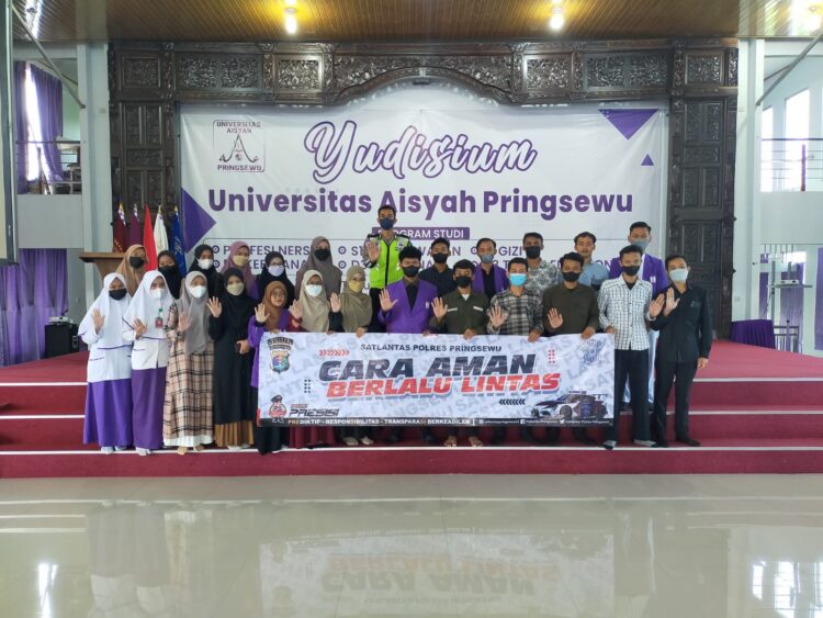 Puluhan Mahasiswa Universitas Aisyiah Menerima Pembekalan Dari Satlantas Polres Pringsewu
