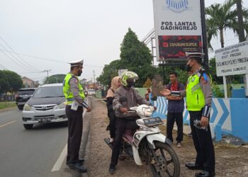 Sembilan Hari Menggelar Operasi Patuh Polres Pringsewu Telah Tindak 450 Pelanggar Lalu Lintas