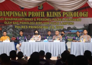 Ratusan Personel Polres Pringsewu Dapatkan Pendampingan Profil Klinis Dari Biro SDM Polda Lampung