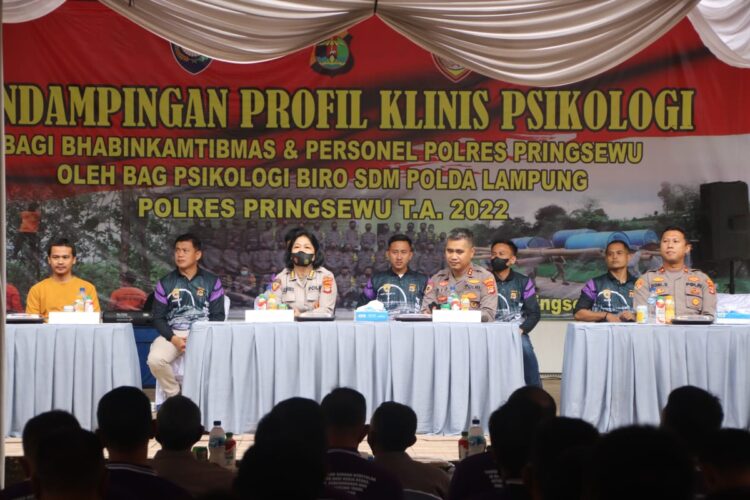 Ratusan Personel Polres Pringsewu Dapatkan Pendampingan Profil Klinis Dari Biro SDM Polda Lampung