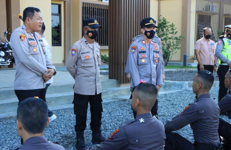 Polres Tubaba Sambut Kedatangan 16 Personel Baja