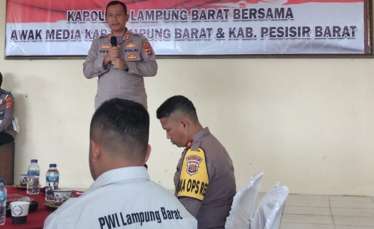 Kapolres Lambar : Tingkatkan Sinergitas Pers Guna Pembangunan Nasional