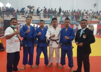 Wakapolres Mesuji Jadi Wasit Ajang Kejuaraan Judo Tingkat Nasional