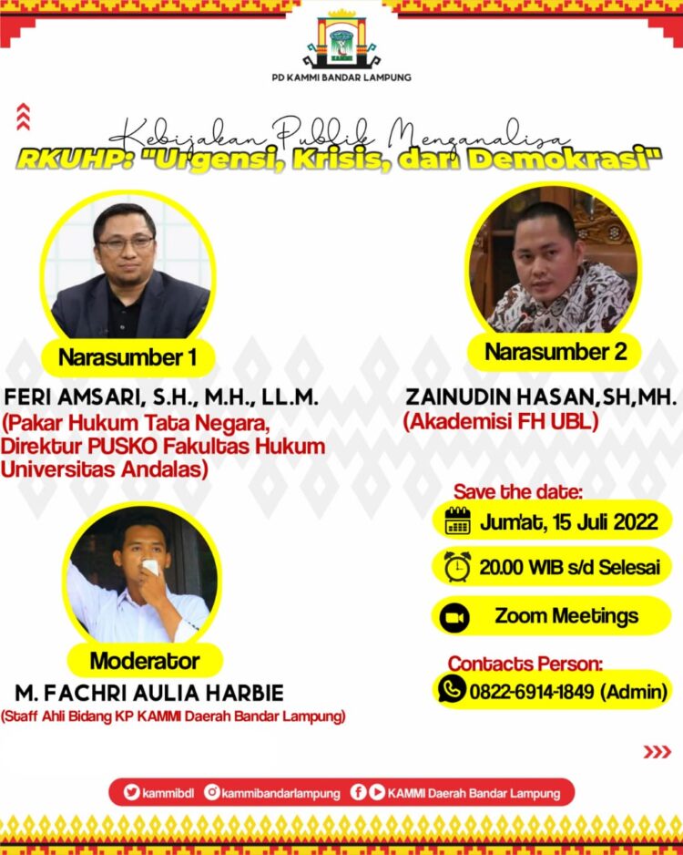 KAMMI Harap RKUHP Ditinjau Ulang dan Pasal-pasal Kontroversial Dihapus