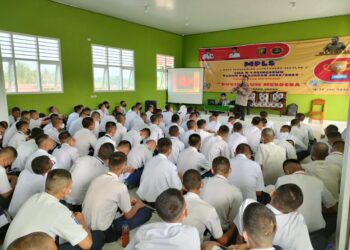 Ratusan Pelajar Pringsewu dapat Pembekalan Wawasan Kebangsaan Dari Sat Binmas Polres Pringsewu