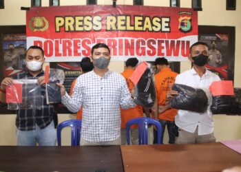 Polsek Pringsewu Kota Amankan 3 Pelaku Curat Dengan Sasaran Kendaraan Bermotor