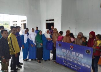 Peringati HUT Ke-61, IKWI Mesuji Gelar Baksos Peduli Stunting