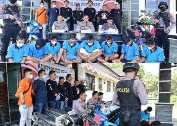 Polres Way Kanan berhasil mengamankan 8 tersangka, C3 (Curat, Curas Dan Curanmor) Menonjol