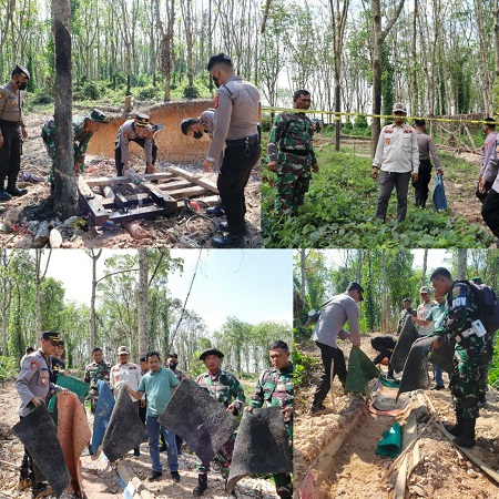 Polres Way Kanan Tertibkan Penambang Emas Ilegal