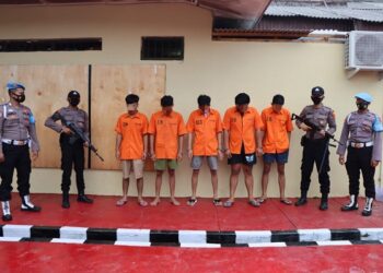 Satnarkoba Polres Pringsewu Bekuk Lima Tersangka Tindak Pidana Narkotika