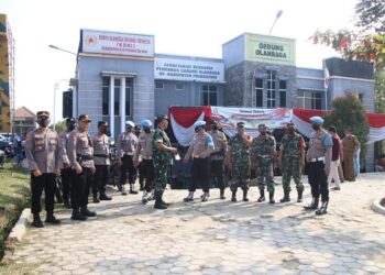 Polres Pringsewu Terjunkan Ratusan Personil Amankan Pelantikan Kepala Pekon