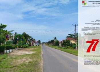 Meriahkan HUT RI ke 77, Warga Diminta Kibarkan Bendera Merah Putih Sebulan Penuh